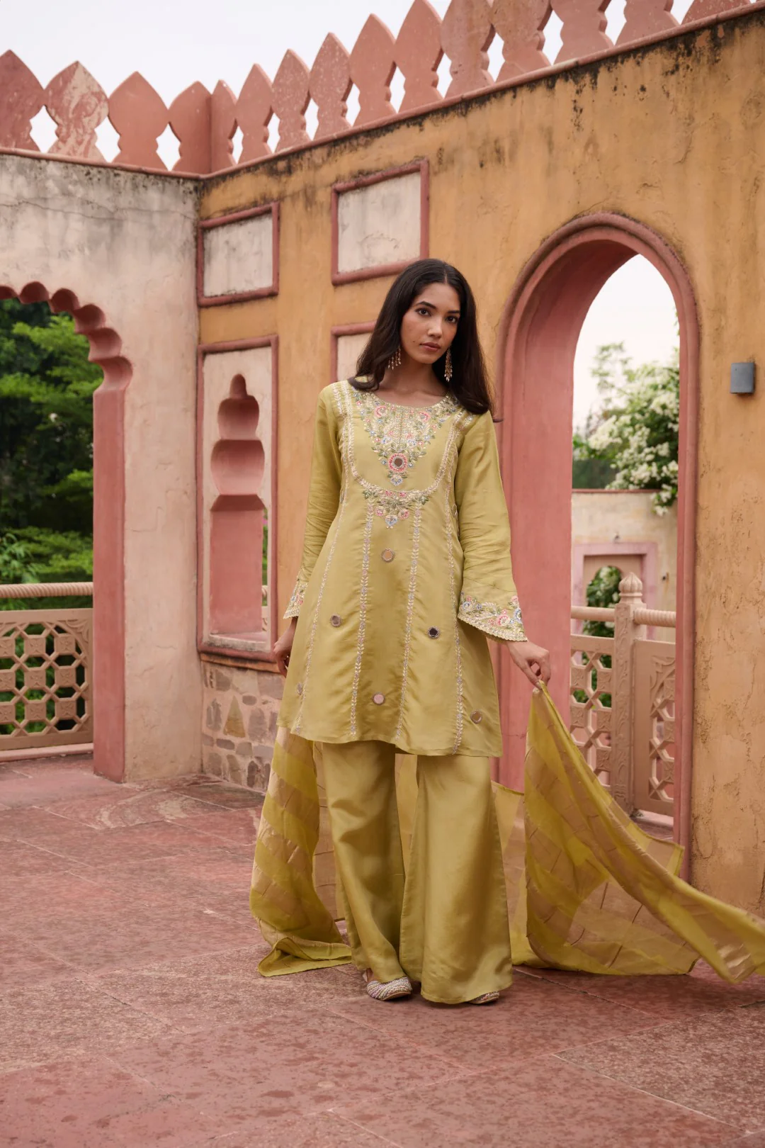 Sangini Ocre Premium Suit Work Set - Image 24