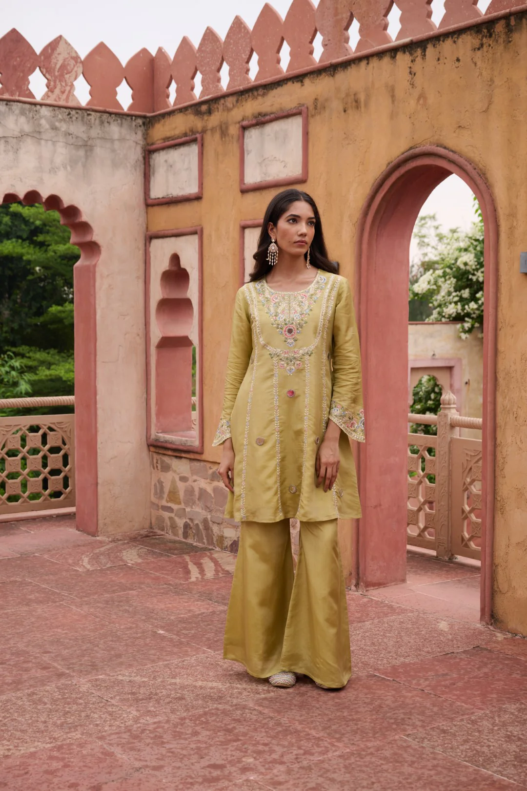 Sangini Ocre Premium Suit Work Set - Image 4