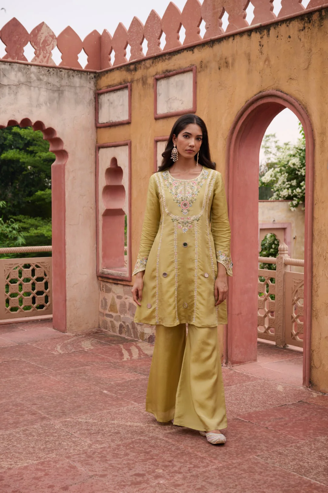 Sangini Ocre Premium Suit Work Set - Image 5
