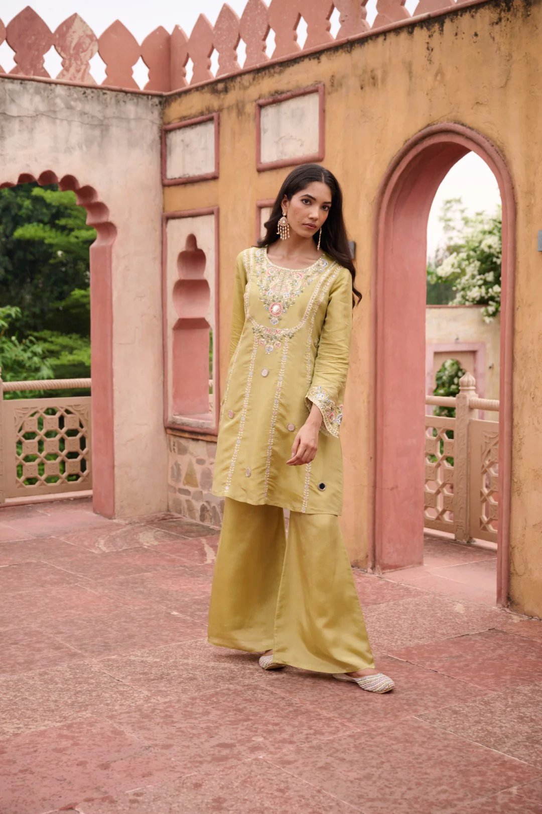 Sangini Ocre Premium Suit Work Set - Image 6