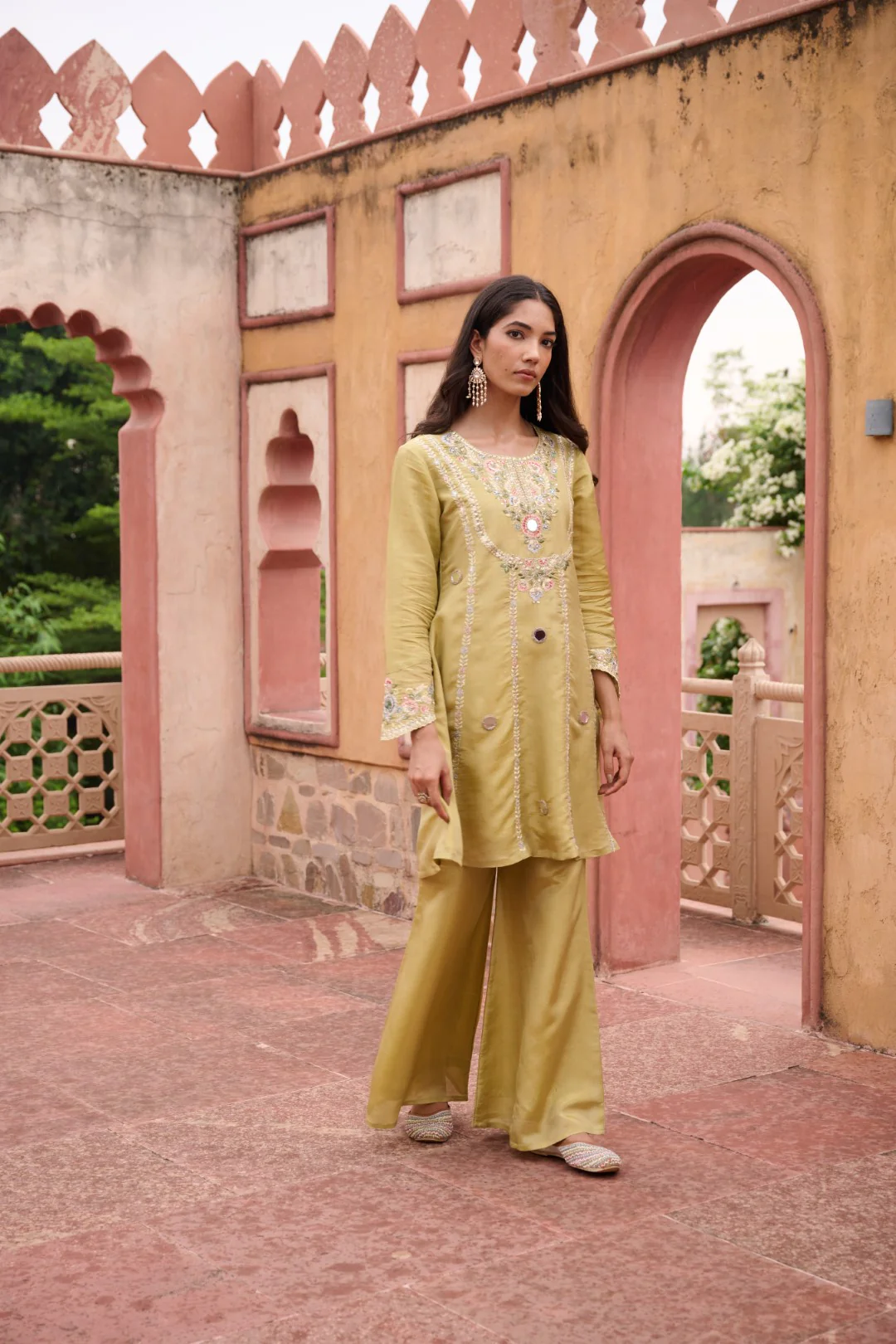 Sangini Ocre Premium Suit Work Set - Image 7