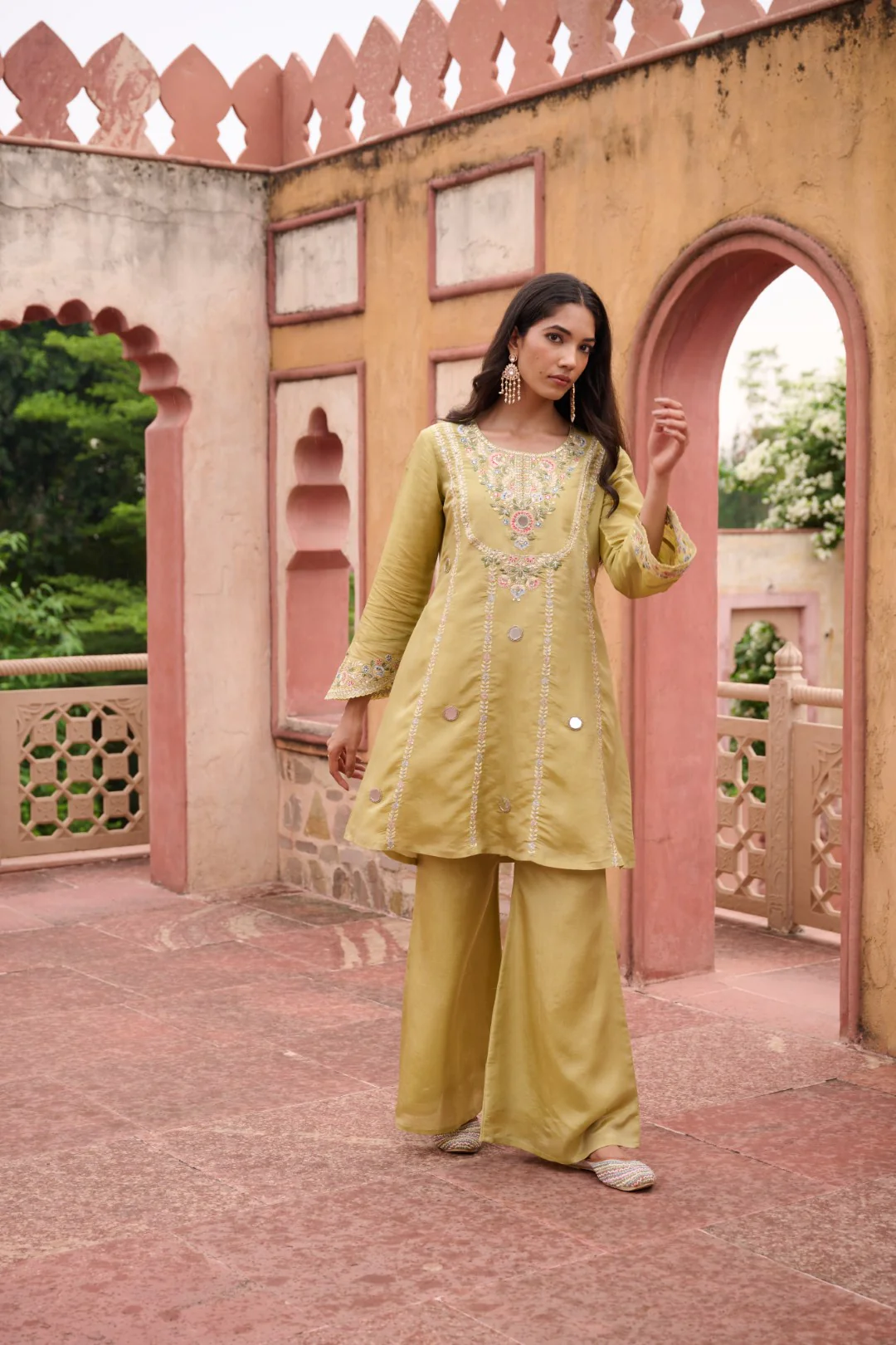 Sangini Ocre Premium Suit Work Set - Image 8