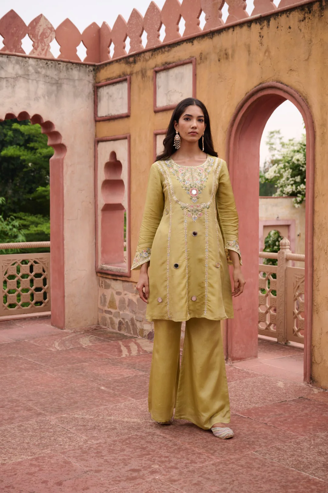 Sangini Ocre Premium Suit Work Set - Image 9