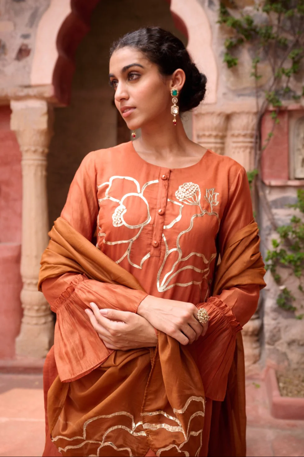 Sangini Apricot Premium Suit set - Image 2