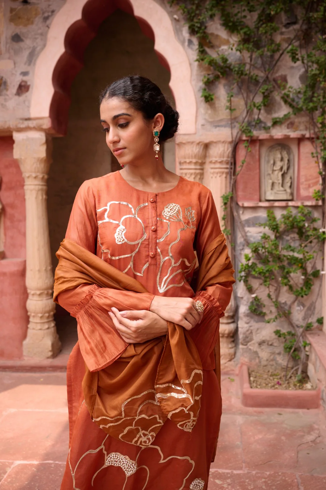 Sangini Apricot Premium Suit set - Image 46