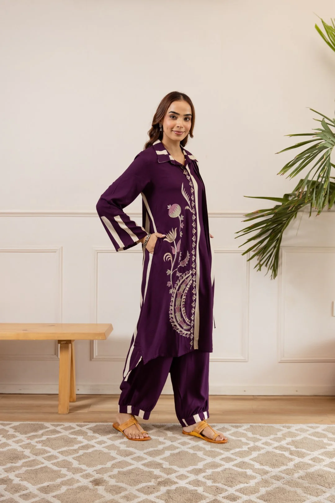 Sonpal Jam Embroidery Co-ord set - Image 3