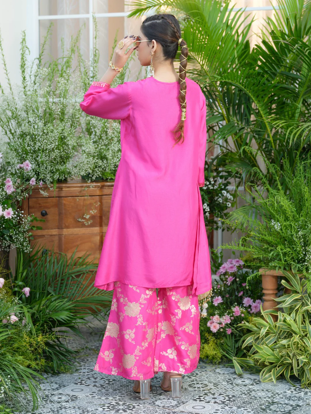 Meera Rose Premium Fusion Set with Jacquard Pants - Image 5