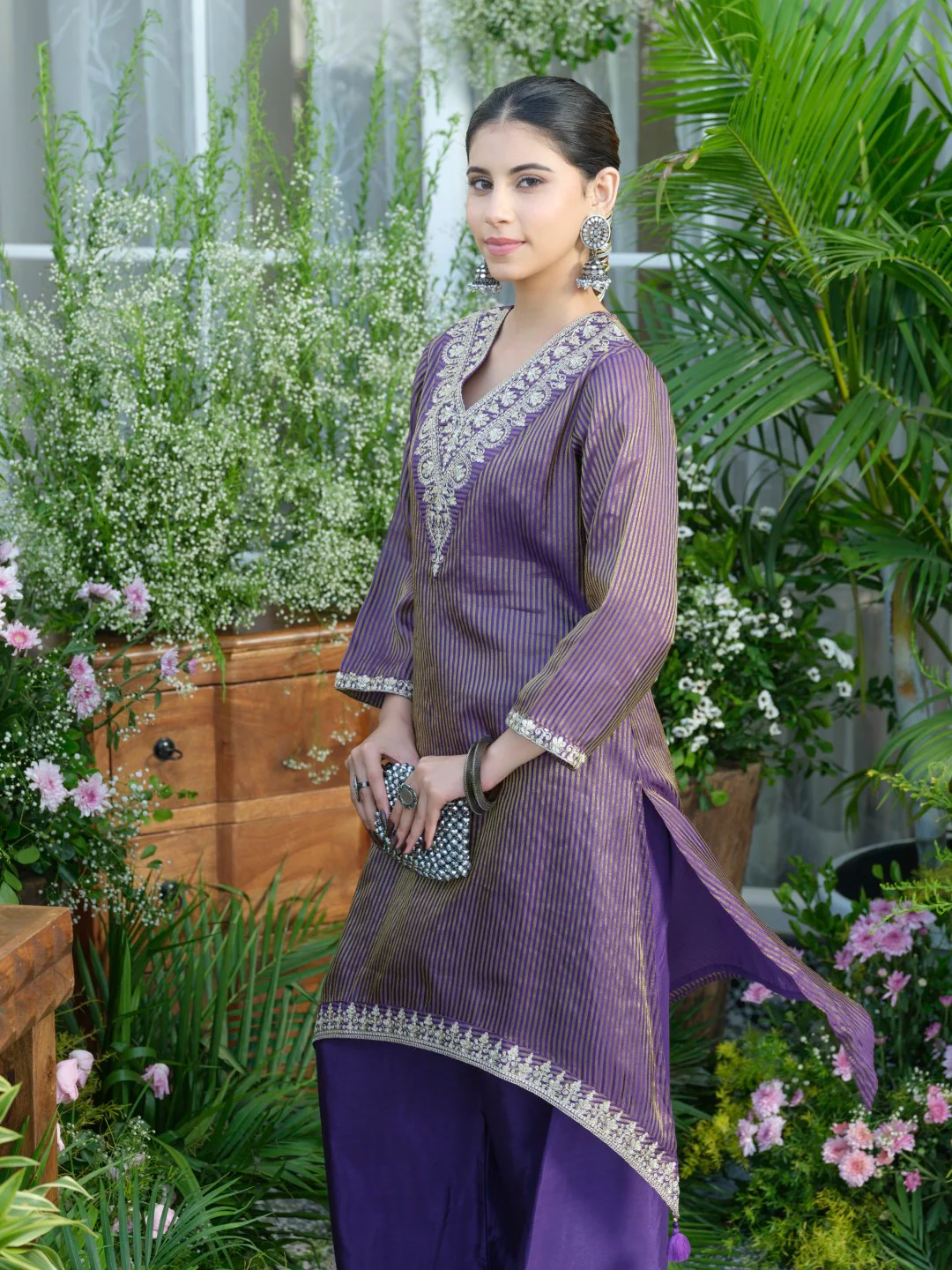Palash purple work Premium co-ord set - Image 10