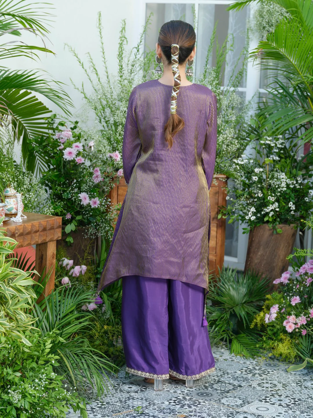 Palash purple work Premium co-ord set - Image 9
