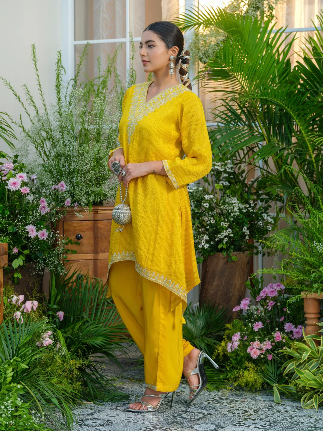 Palash canary work Premium co-ord set S2 - Image 11
