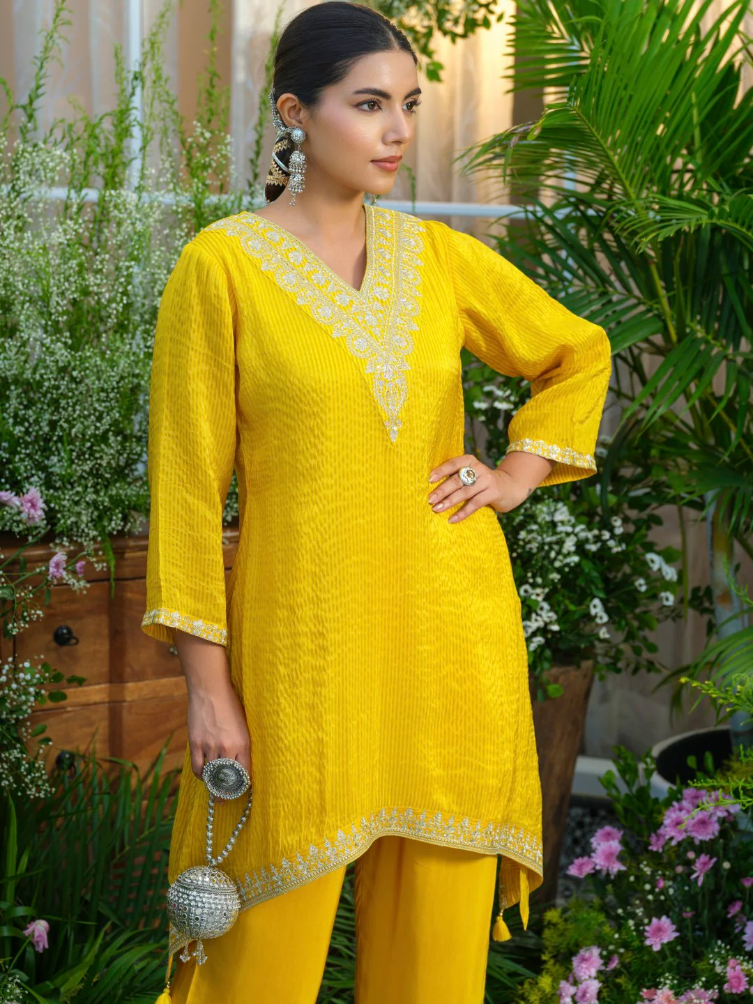 Palash canary work Premium co-ord set S2 - Image 13