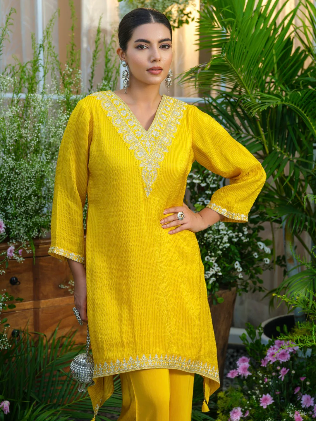 Palash canary work Premium co-ord set S2 - Image 14
