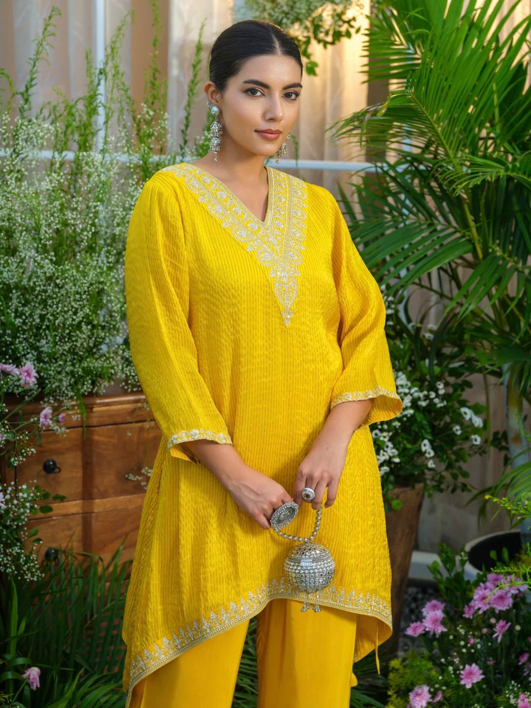 Palash canary work Premium co-ord set S2 - Image 2