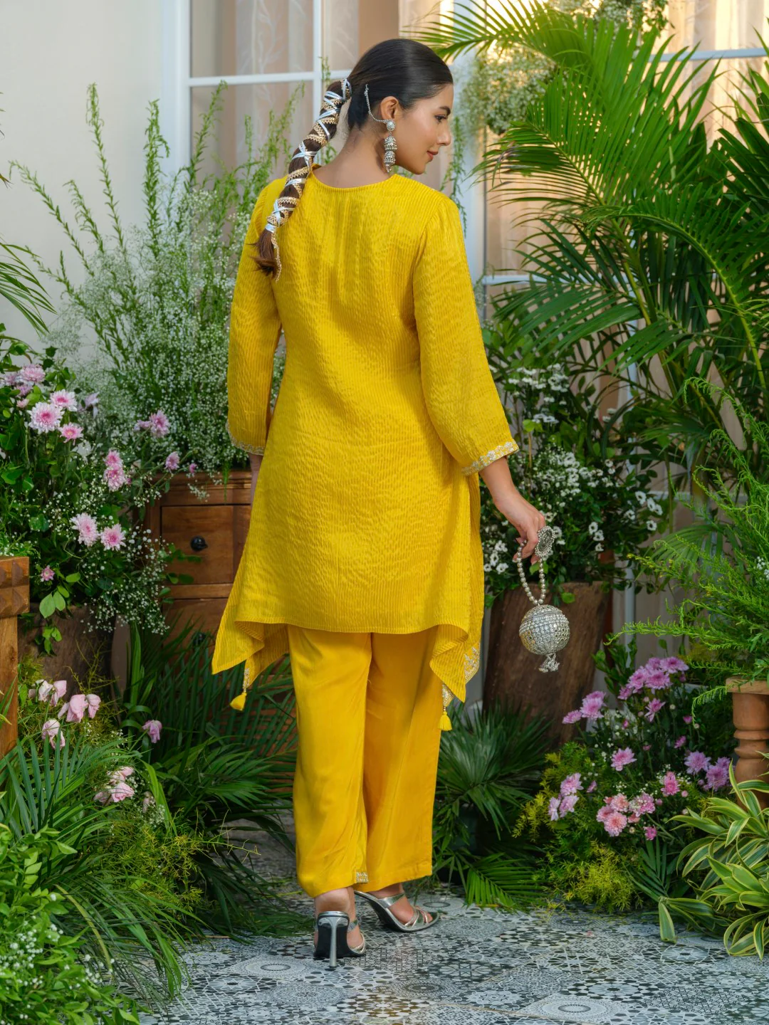 Palash canary work Premium co-ord set S2 - Image 3