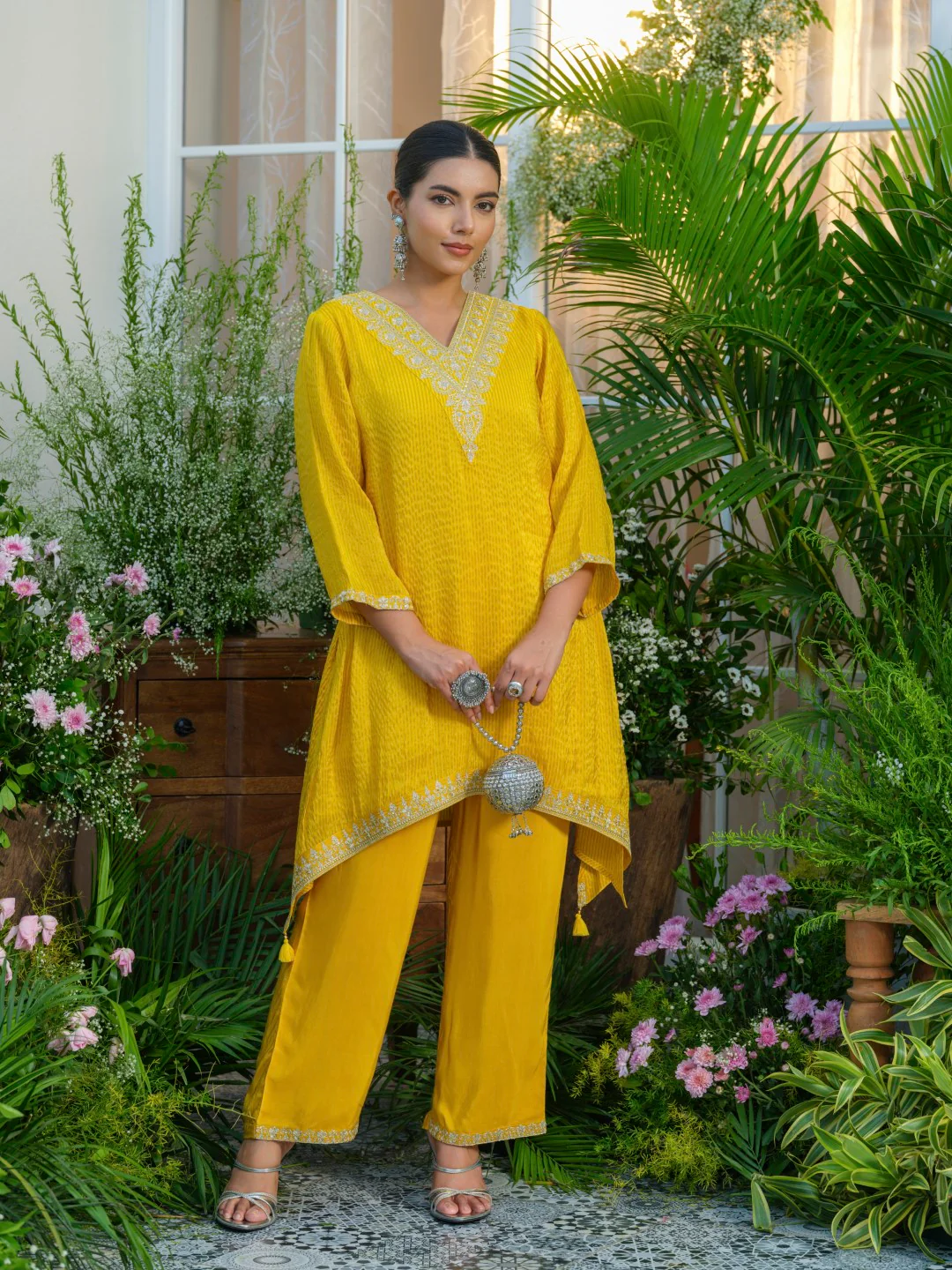 Palash canary work Premium co-ord set S2 - Image 4