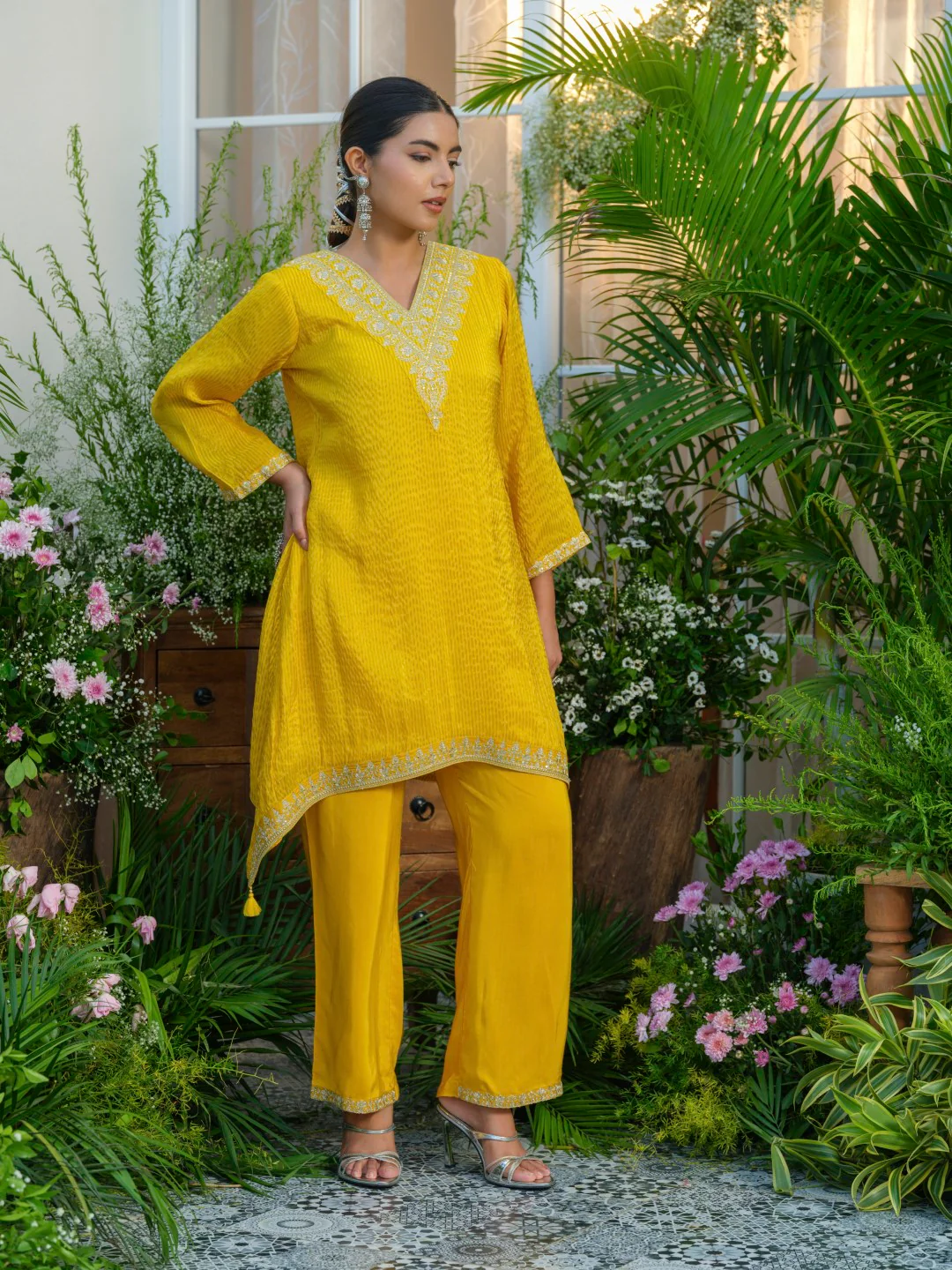 Palash canary work Premium co-ord set S2 - Image 5
