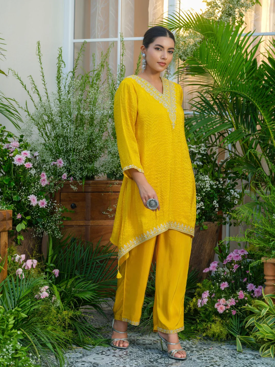 Palash canary work Premium co-ord set S2 - Image 6
