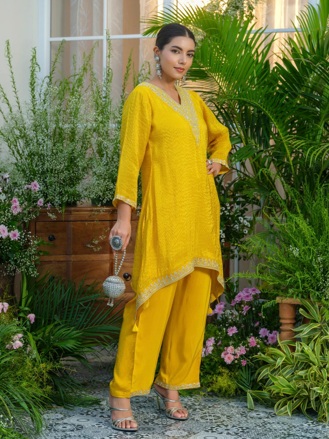 Palash canary work Premium co-ord set S2 - Image 8