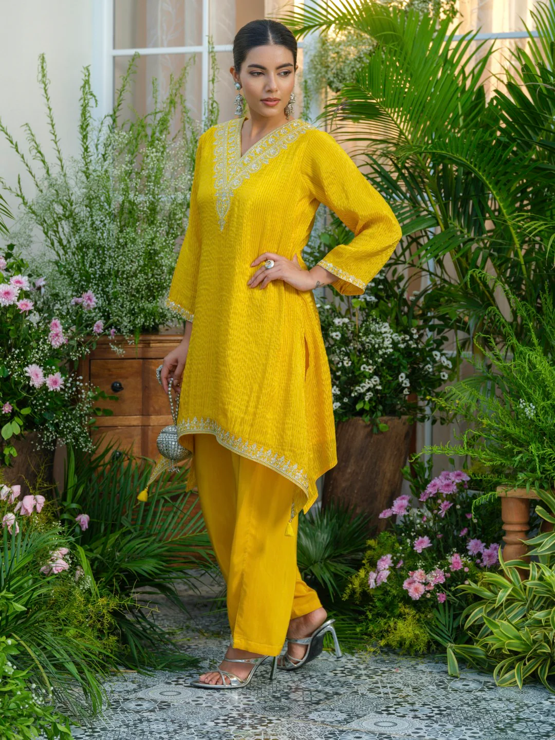 Palash canary work Premium co-ord set S2 - Image 9