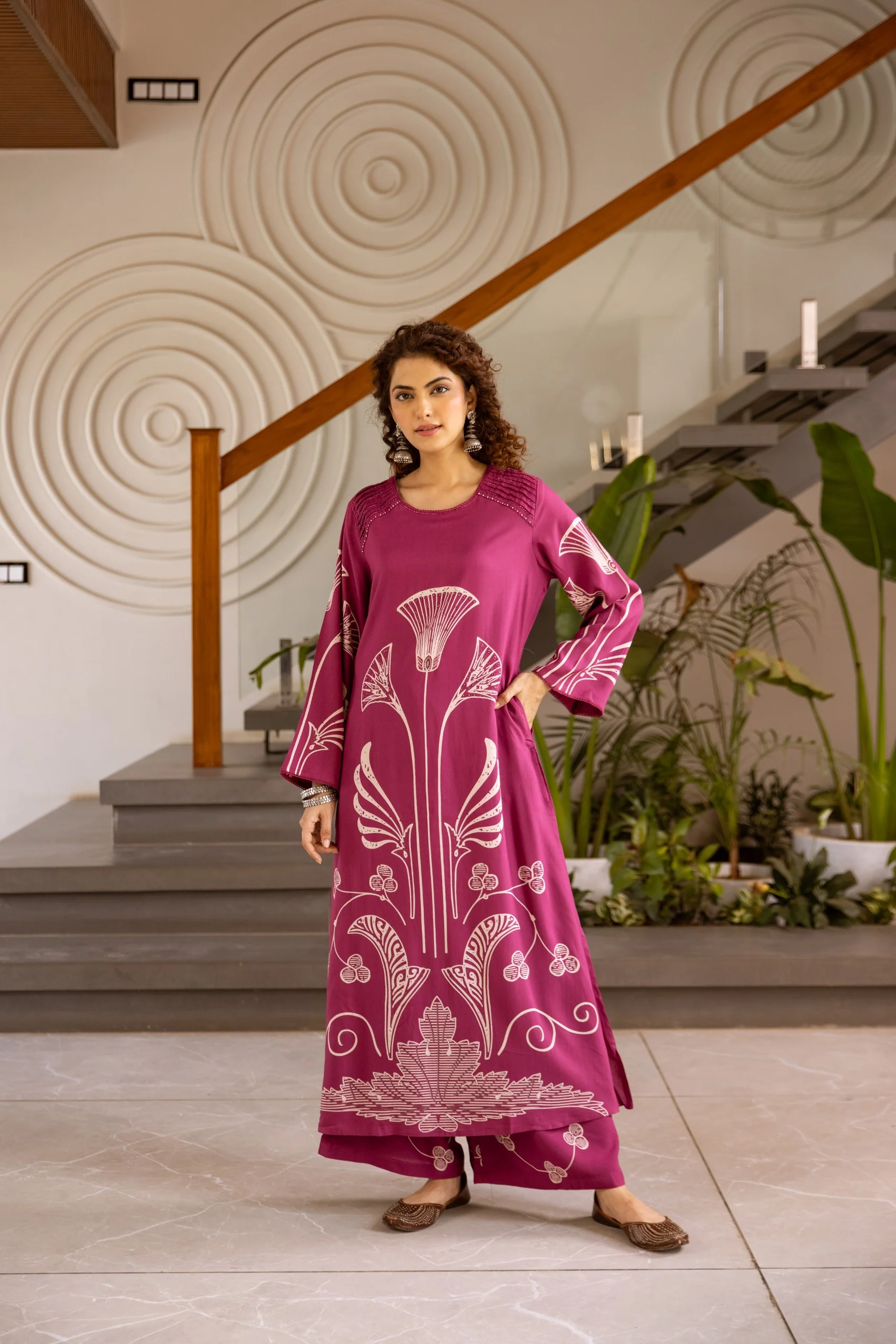 Sonpal Berry printed kurta pant set - Image 4