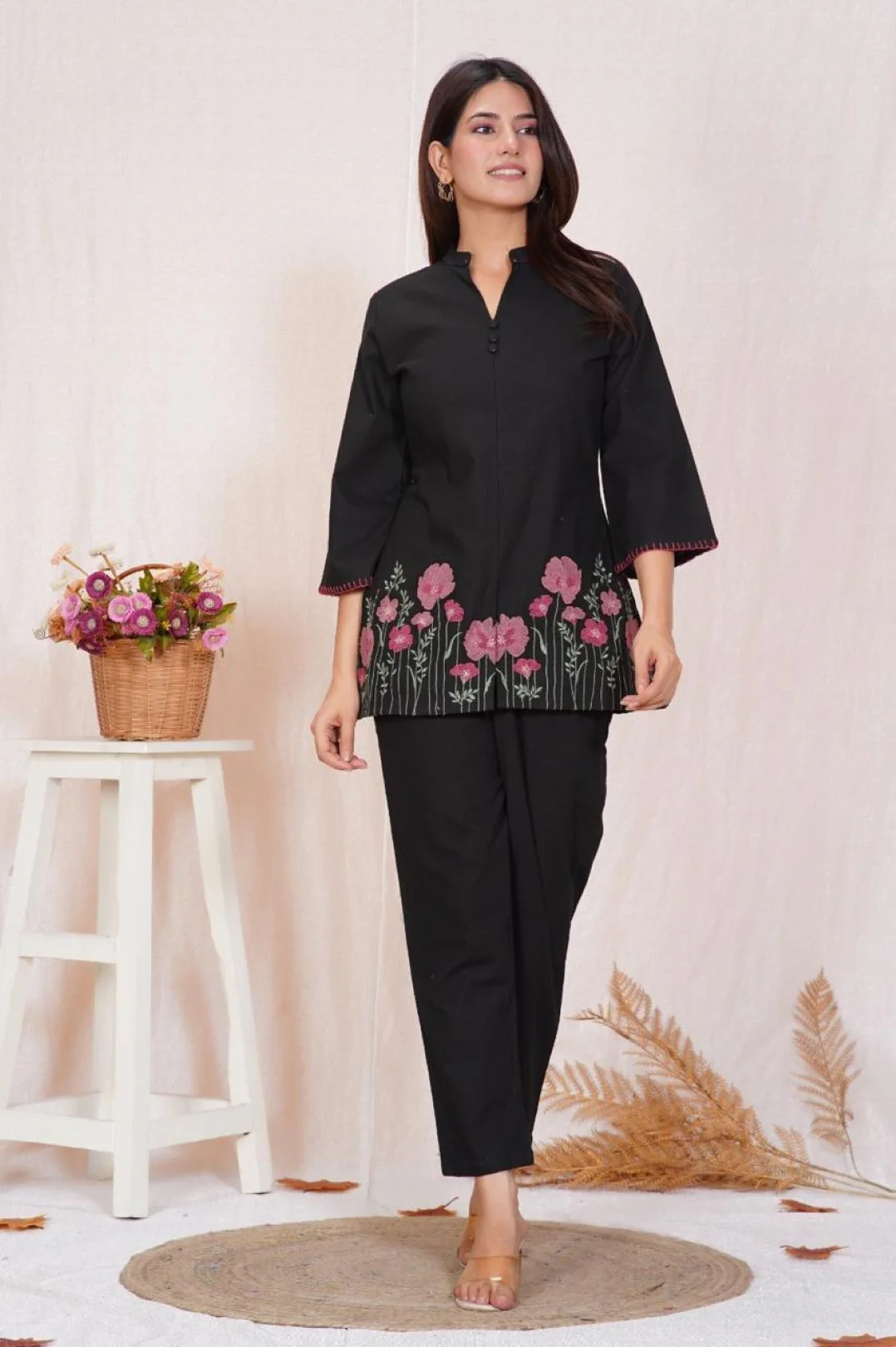 Mokabara sable embroidery cotton co-ord set - Image 7