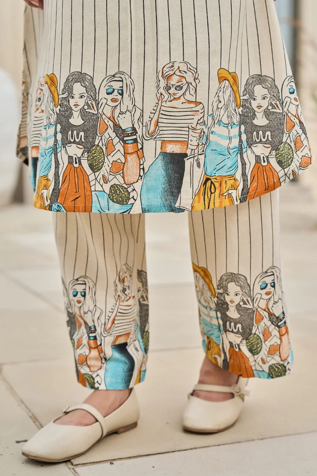 Akira vanilla cotton kurta pant set - Image 7