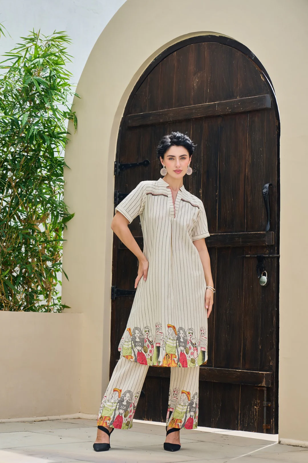 Akira angel embroidery cotton co-ord set - Image 13