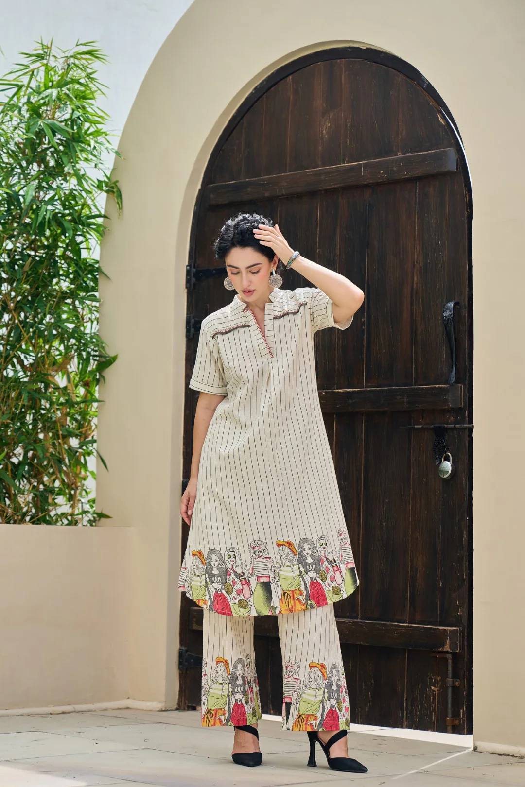 Akira angel embroidery cotton co-ord set - Image 14
