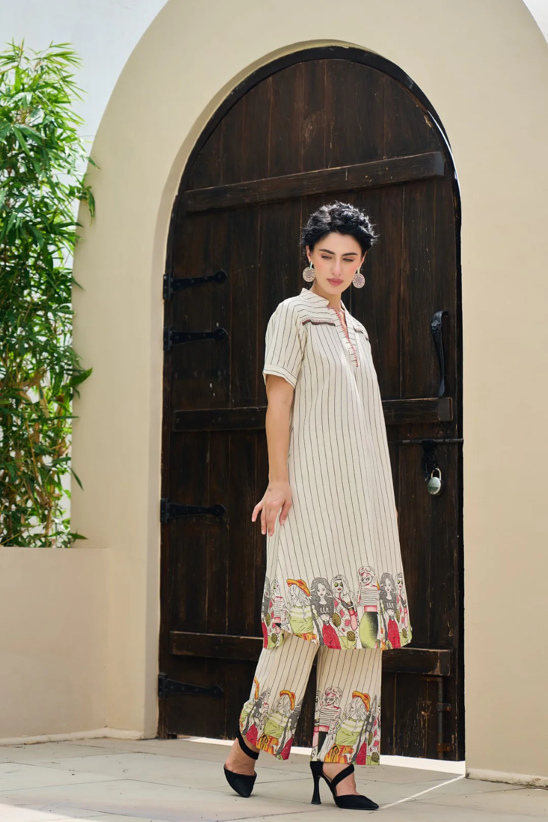 Akira angel embroidery cotton co-ord set - Image 15
