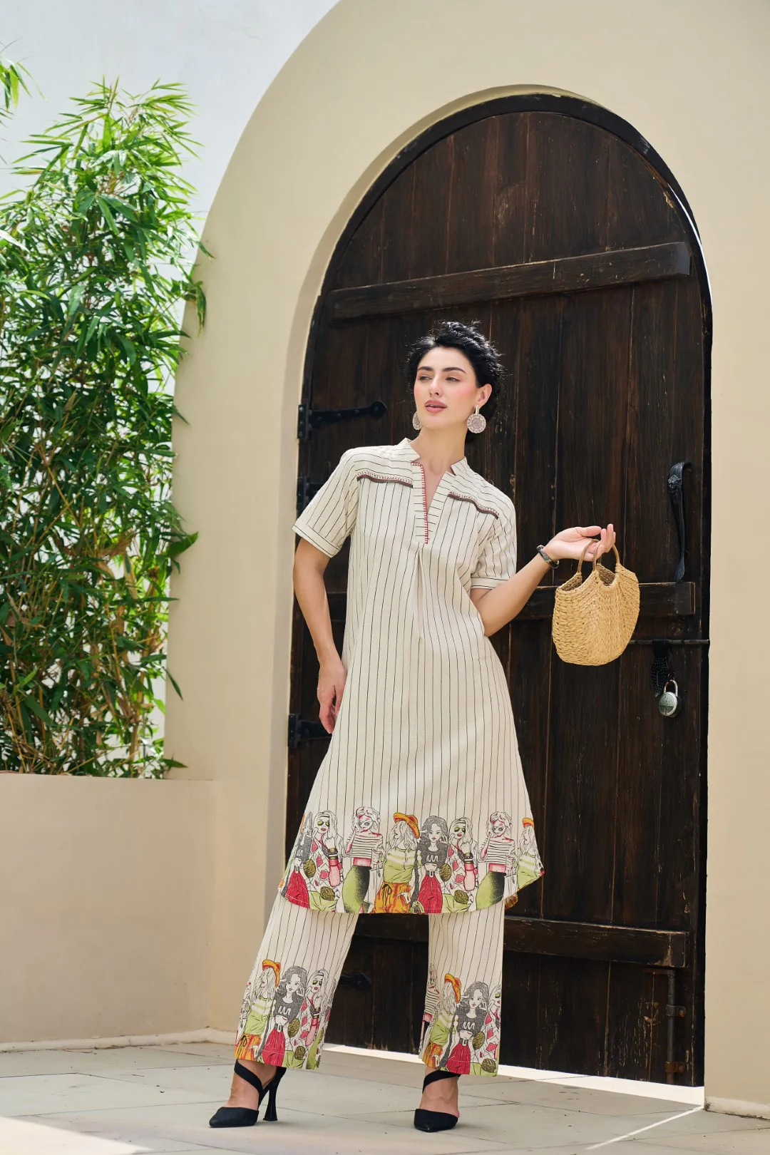 Akira angel embroidery cotton co-ord set - Image 16