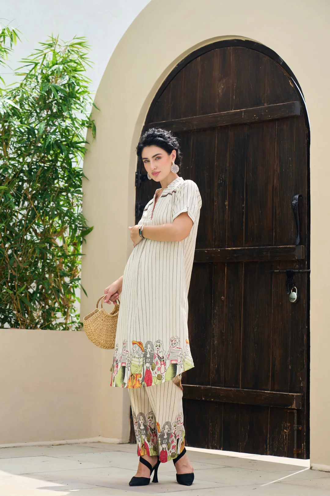 Akira angel embroidery cotton co-ord set - Image 18