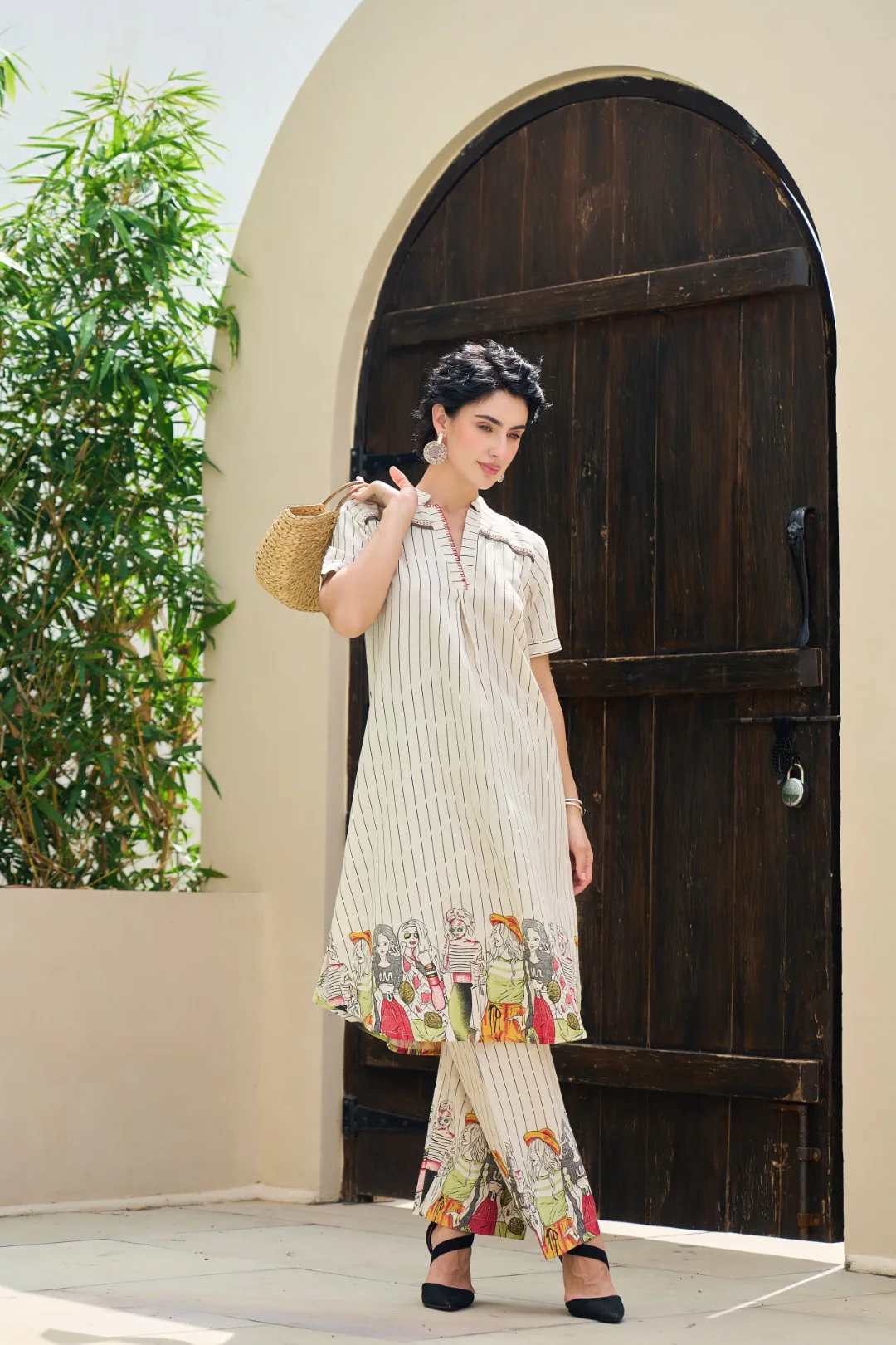 Akira angel embroidery cotton co-ord set - Image 19