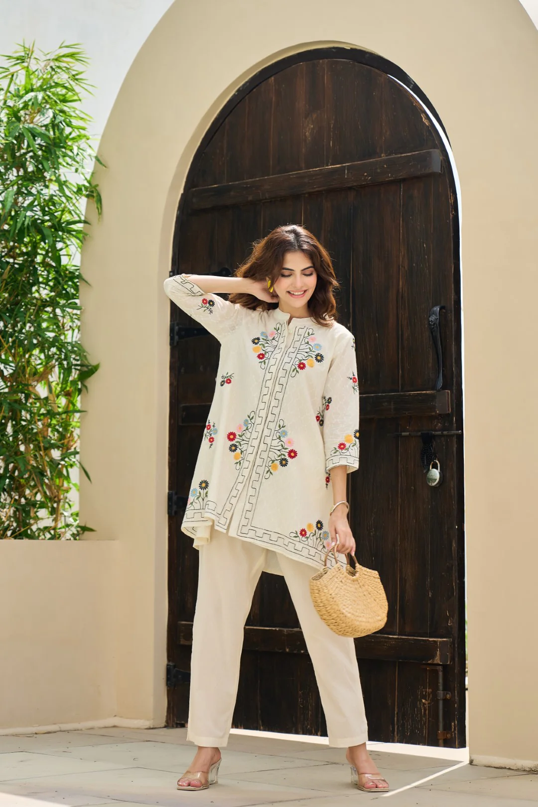Akira angel embroidery cotton co-ord set - Image 5