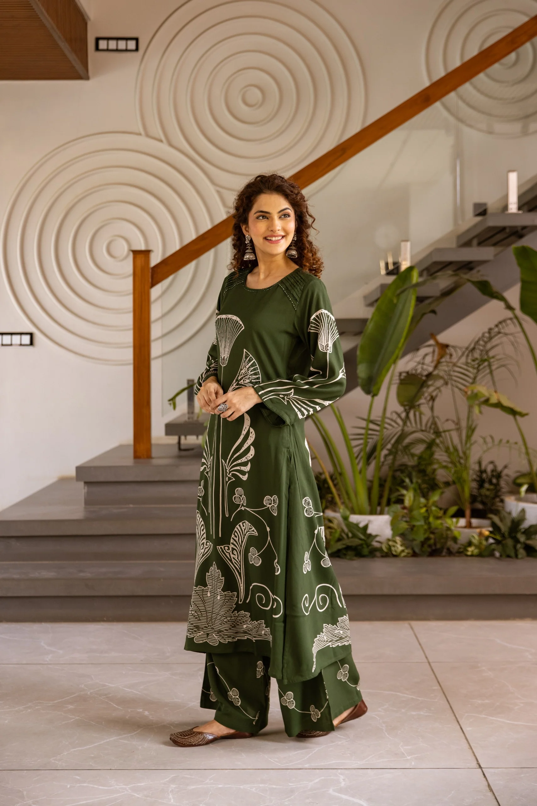 Sonpal Jungle printed kurta pant set - Image 3