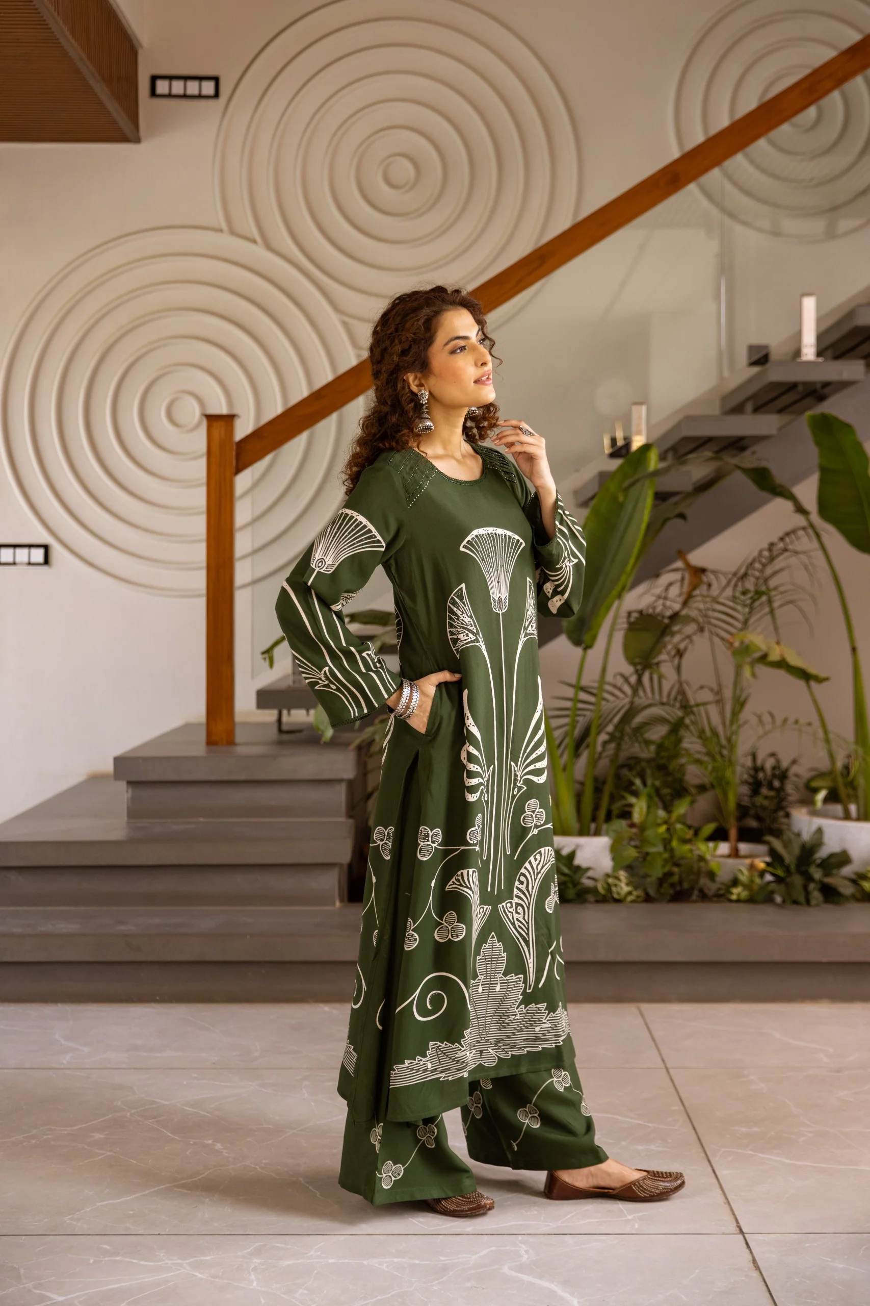 Sonpal Jungle printed kurta pant set - Image 4