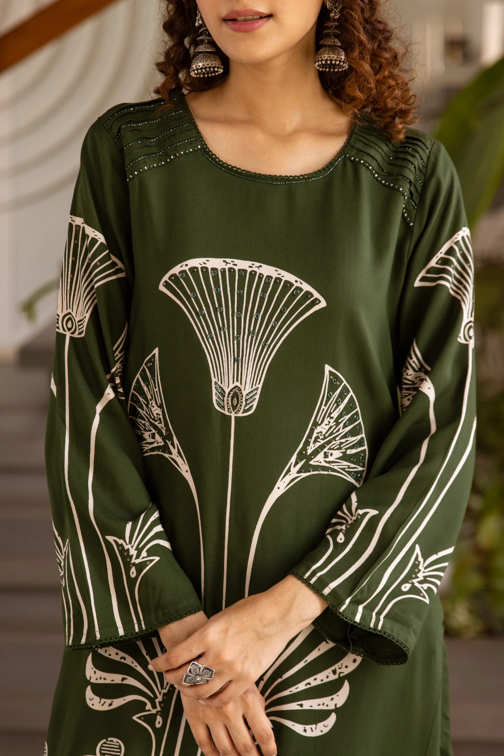 Sonpal Jungle printed kurta pant set - Image 6