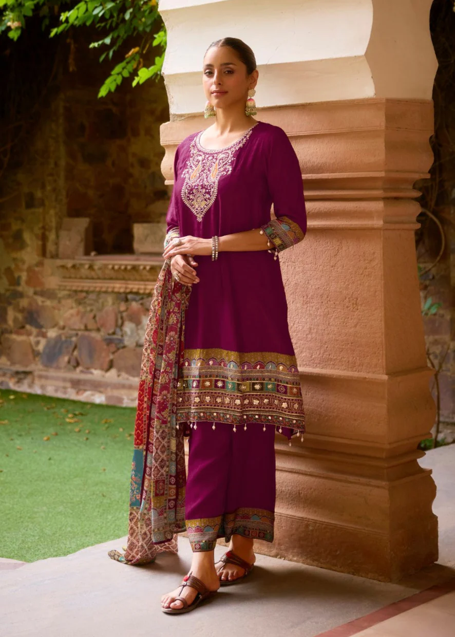 Aster Sangria full work premium suit set - Image 4