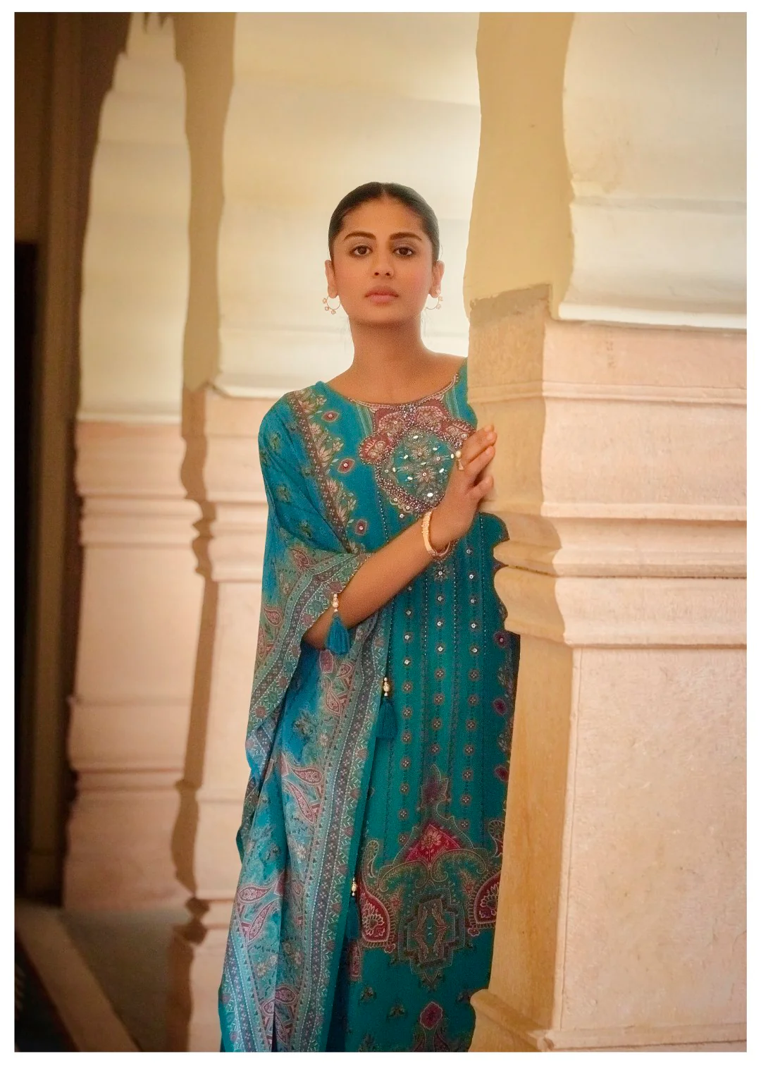 Aster tufts Premium Full Work Kaftan Pant Set - Image 6