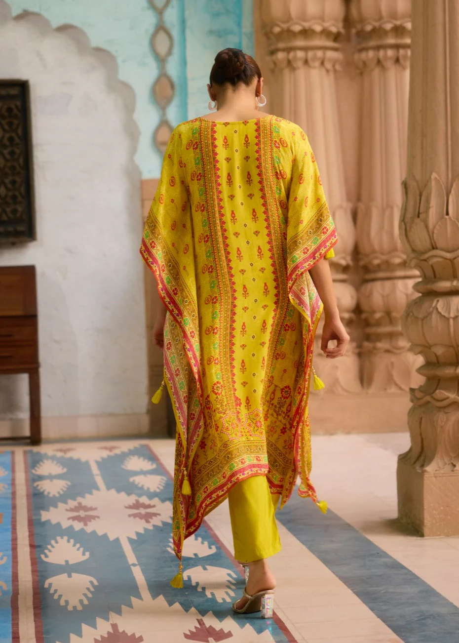 Aster Pine Premium Full Work Kaftan Pant Set - Image 3