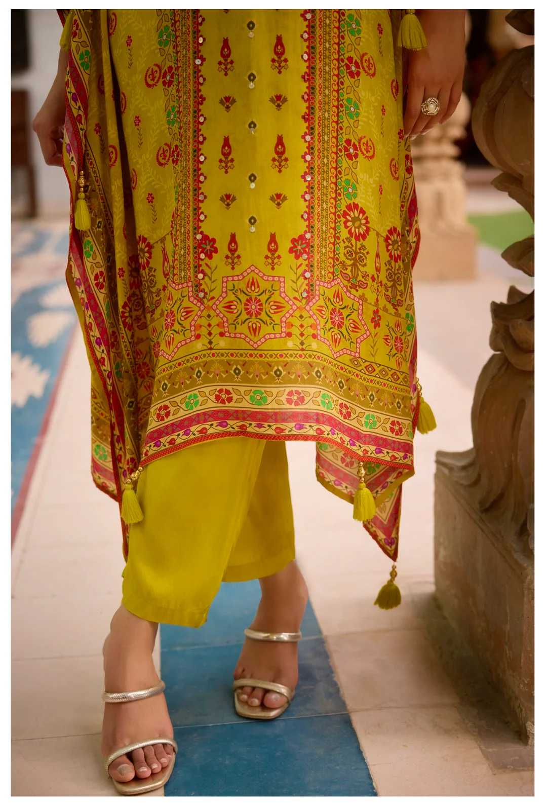 Aster Pine Premium Full Work Kaftan Pant Set - Image 7