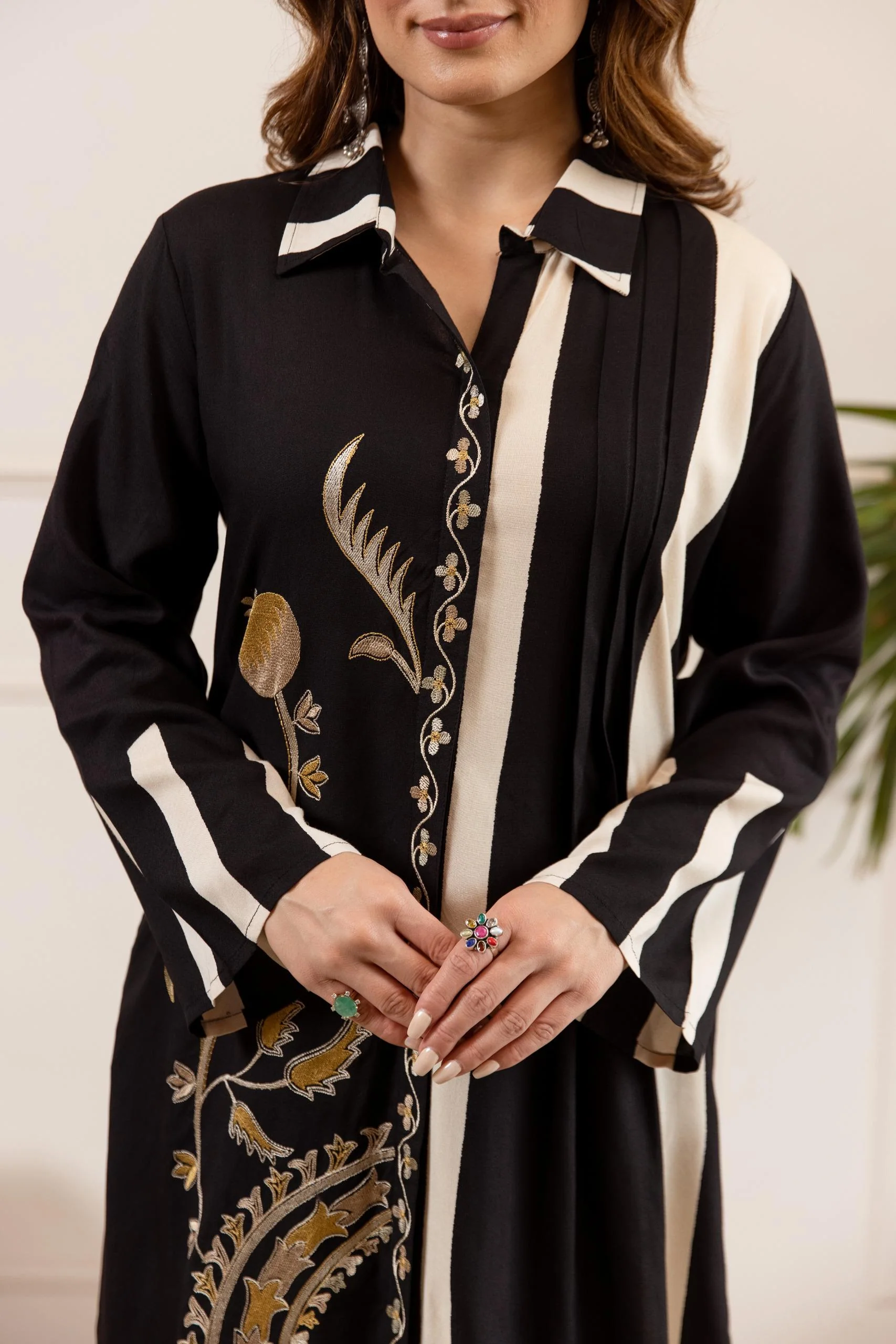 Stravi sable printed cotton Kurta Pant set - Image 5
