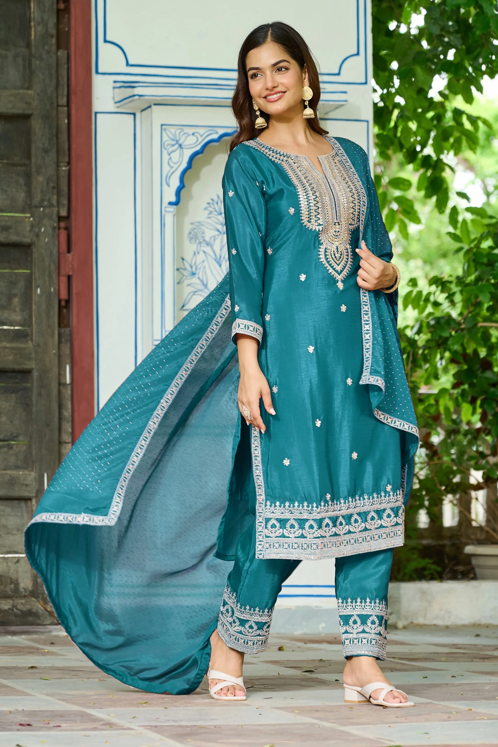 Malti peacock full work suit set - Image 6