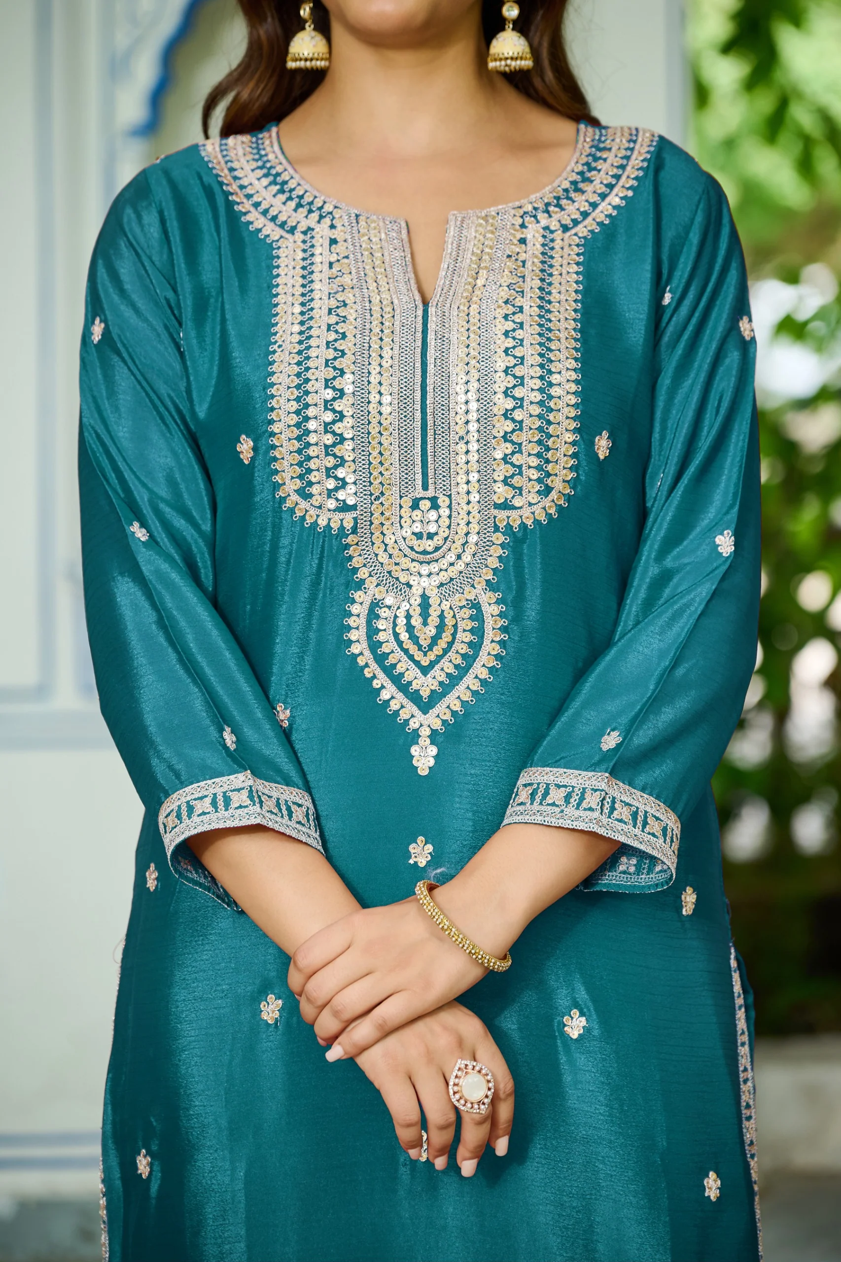 Malti peacock full work suit set - Image 7