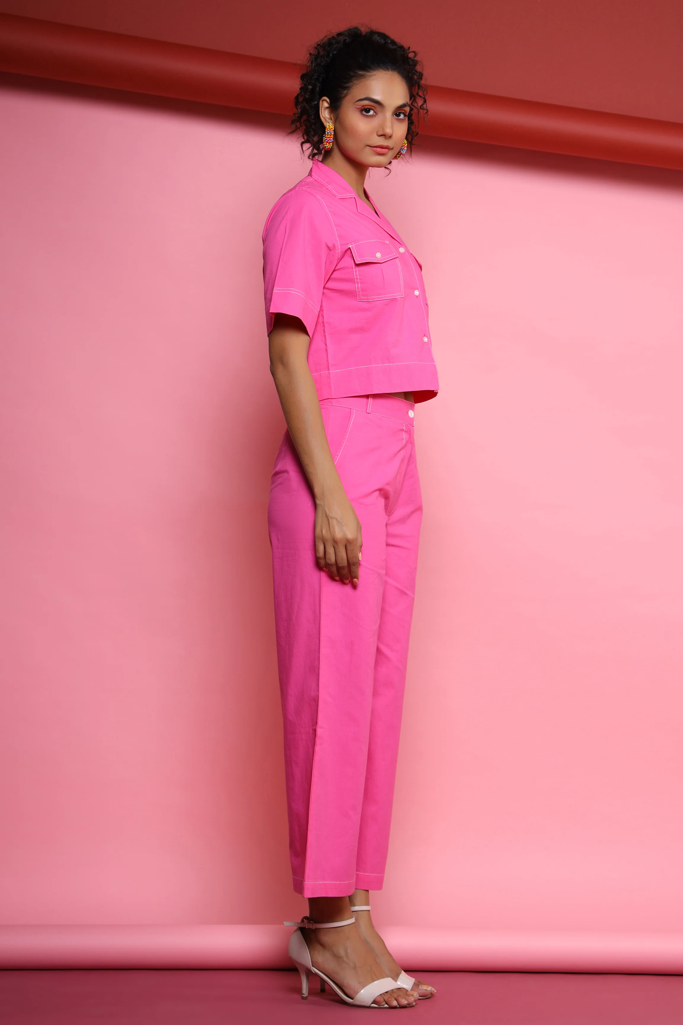 Lovely HotPink  Cotton Co-ord Set - Image 3