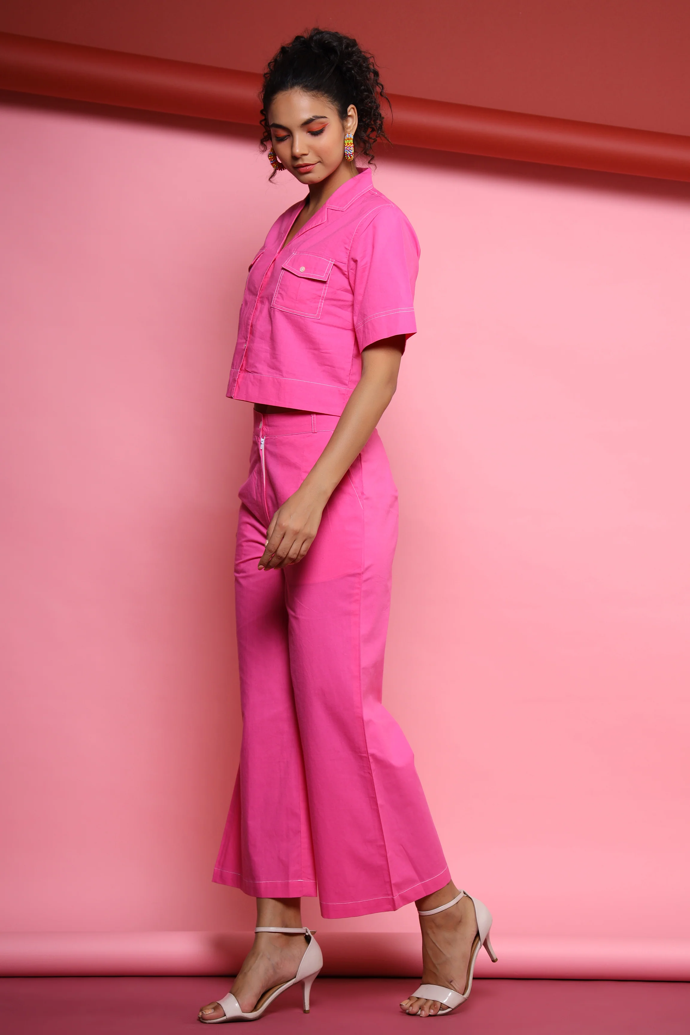 Lovely HotPink  Cotton Co-ord Set - Image 4