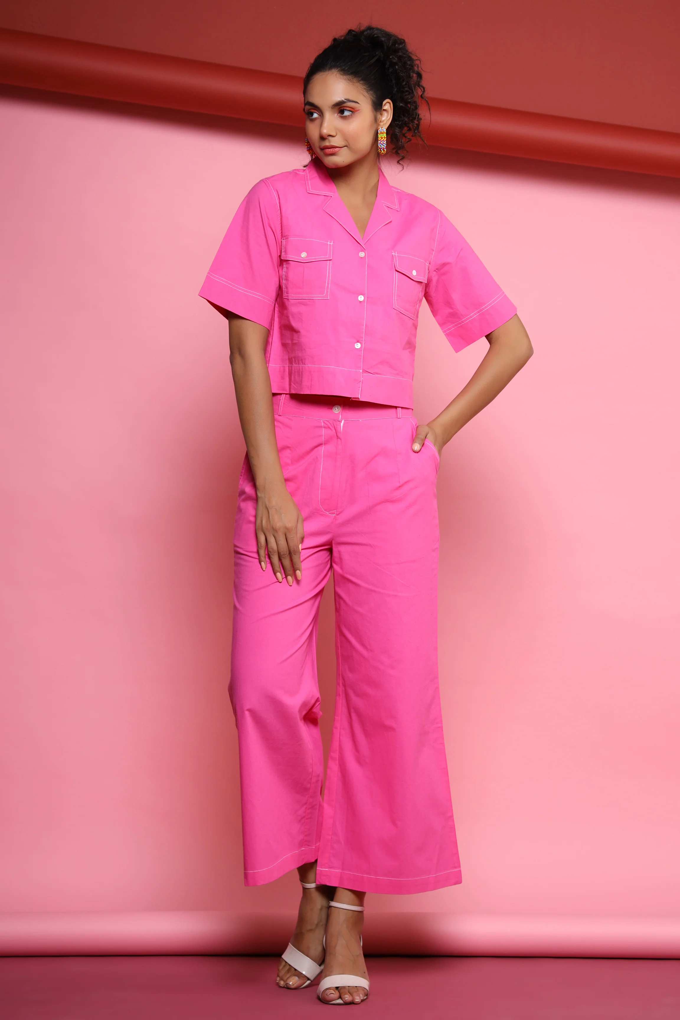 Lovely HotPink  Cotton Co-ord Set - Image 5