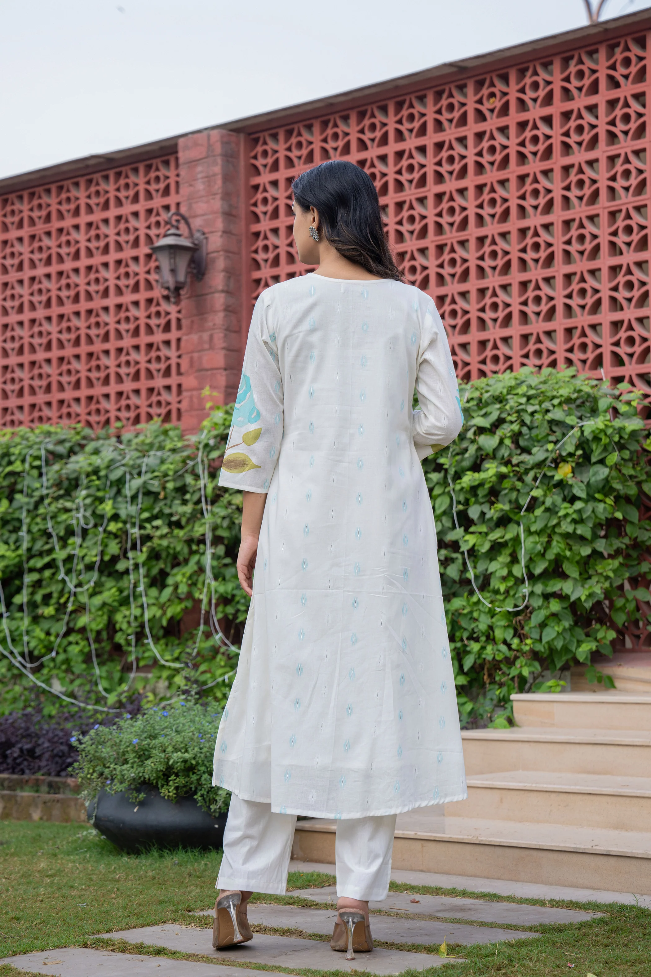 Hemal Ocean Digital Print pure cotton Mul Kurta pant Set - Image 3