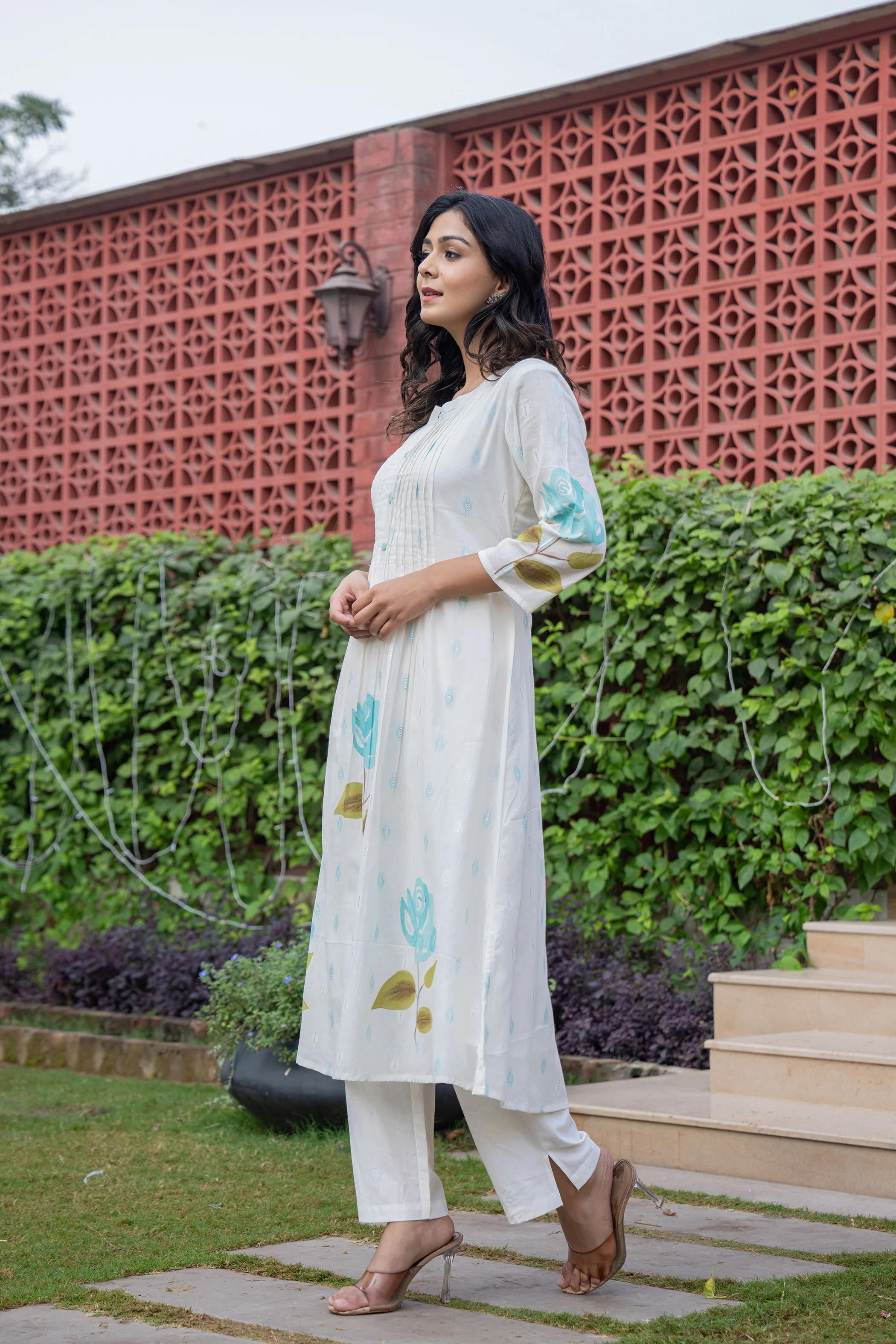 Hemal Ocean Digital Print pure cotton Mul Kurta pant Set - Image 6