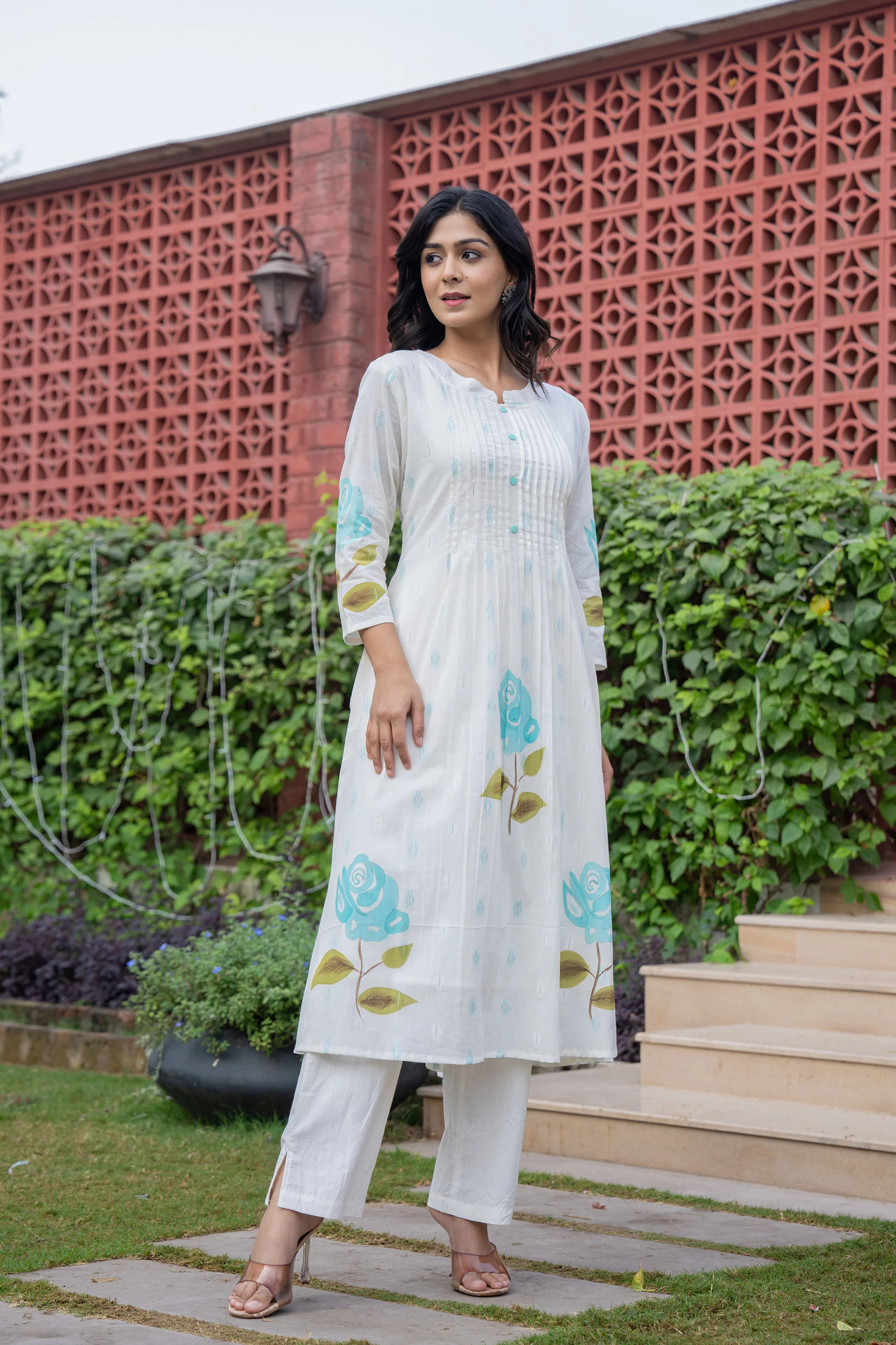 Hemal Ocean Digital Print pure cotton Mul Kurta pant Set - Image 7