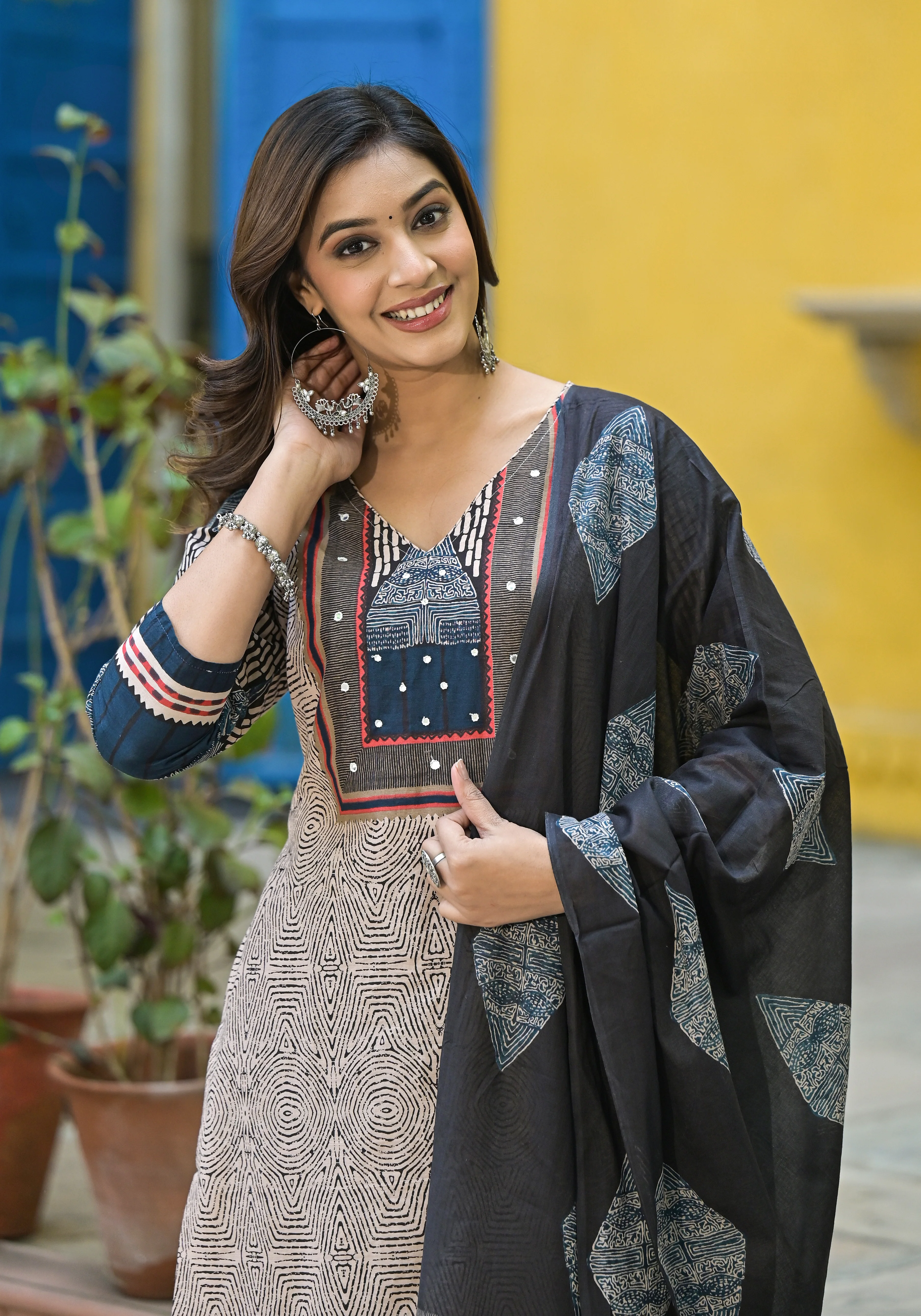 Bodhi Lapis Cotton Suit Set - Image 2